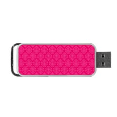 Pink Pattern, Abstract, Background, Bright, Desenho Portable Usb Flash (two Sides) by nateshop