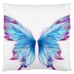 Butterfly-drawing-art-fairytale  Large Premium Plush Fleece Cushion Case (one Side) by saad11