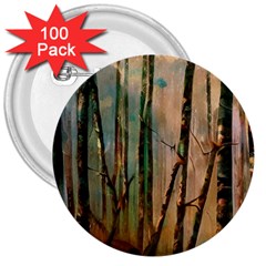 Woodland Woods Forest Trees Nature Outdoors Cellphone Wallpaper Mist Moon Background Artwork Book Co 3  Buttons (100 Pack)  by Grandong