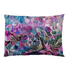 Pink Swirls Flow Pillow Case (two Sides) by kaleidomarblingart
