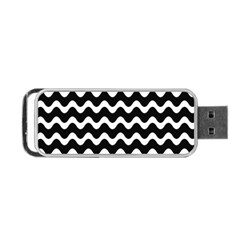Wave Pattern Wavy Halftone Portable Usb Flash (two Sides) by Maspions