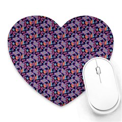 Trippy Cool Pattern Heart Mousepad by designsbymallika