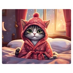 Cat 2 Two Sides Premium Plush Fleece Blanket (teen Size) by 2607694a