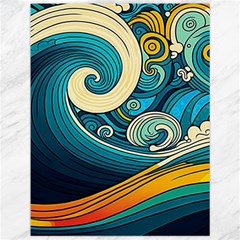 Waves Ocean Sea Abstract Whimsical Abstract Art 3 Canvas 12  X 16 