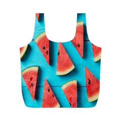 Watermelon Blue Background Full Print Recycle Bag (m)
