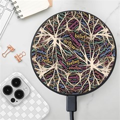 Mental Human Experience Mindset Pattern Wireless Fast Charger(black) by Paksenen