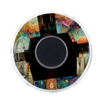Whimsical Mushrooms Colorful Patterns On-the-Go Memory Card Reader Back