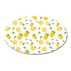 Illustrations Lemon Citrus Fruit Yellow Oval Magnet by anzea
