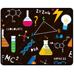 Science Lesson Flat Vector Seamless Pattern Two Sides Fleece Blanket (medium)