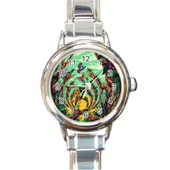 Monkey Tiger Bird Parrot Forest Jungle Style Round Italian Charm Watch by Grandong