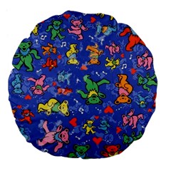 Grateful Dead Bears Large 18  Premium Flano Round Cushions by Perong