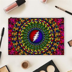 Grateful Dead Bear Pattern Cosmetic Bag (large) by Maspions