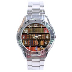 Library Book Stainless Steel Analogue Watch by Perong