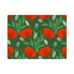 Poppy Fierce Wolf Poppies Bud Premium Plush Fleece Blanket (mini) by Perong