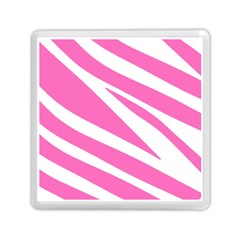 White Pink Stripes, Pattern Memory Card Reader (square) by kyorashop23