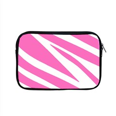 White Pink Stripes, Pattern Apple Macbook Pro 15  Zipper Case by kyorashop23