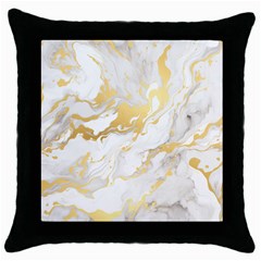 Marble Pattern Throw Pillow Case (black) by Posterlux