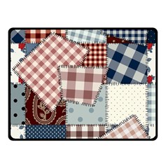 Cloth Patches Texture Macro, Patches Of Cloth Two Sides Fleece Blanket (small) by kyorashop23
