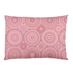 Pink Retro Texture With Circles, Retro Circles Background, Pillow Case (two Sides) by kyorashop23