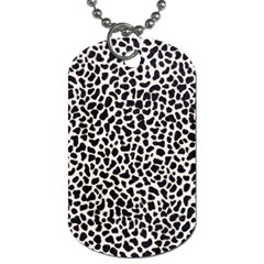 Zebra Skin, Vector Textures, White Black Background Dog Tag (two Sides)