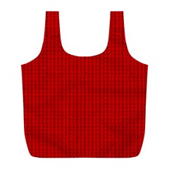Ed Lego Texture Macro, Red Dots Background, Lego Full Print Recycle Bag (l) by kyorashop23