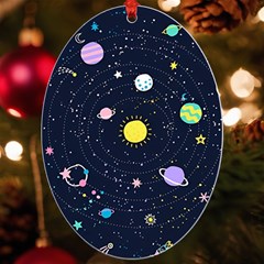 Aesthetic Outer Space Cartoon Art Uv Print Acrylic Ornament Oval by Bedest