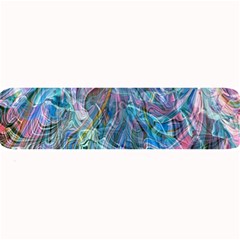 Saturday Straight Blue  Large Bar Mat by kaleidomarblingart