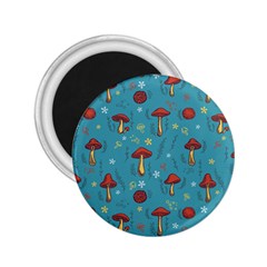 Whimsical Mushroom Pattern 2 25  Magnets by Drawde