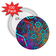 Abstract Tech Galaxy Design 2 25  Buttons (100 Pack)  by ExtraAwesomeSauce