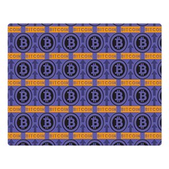 Bitcoin Logo Pattern Premium Plush Fleece Blanket (large) by ExtraAwesomeSauce