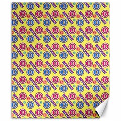 Colorful Bitcoin Pattern Canvas 8  X 10  by ExtraAwesomeSauce