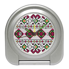 Ukrainian Folk Seamless Pattern Ethnic Ornament Border Element Traditional Travel Alarm Clock by Grandong