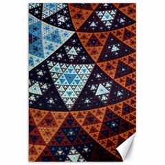 Fractal Triangle Geometric Abstract Pattern Canvas 20  X 30  by Cemarart
