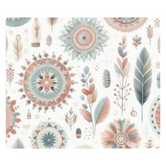 Pastel-boho-pattern Premium Plush Fleece Blanket (small) by designsbymallika