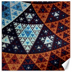 Fractal Triangle Geometric Abstract Pattern Canvas 20  X 20  by Cemarart