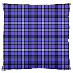 Blue Tartan Plaid 1 Large Cushion Case (two Sides) by dressshop