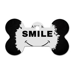 Black And White Simple Make Me Smile T Shirt 20250203 014057 0000 Dog Tag Bone (one Side) by Cowcow2005
