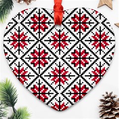 Ukrainian Folk Seamless Pattern Ornament Ethnic Ornament Border Element Traditional Art Heart Ornament (two Sides) by Grandong
