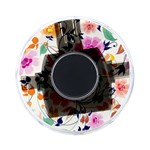 Abstract Floral Background On-the-Go Memory Card Reader Back