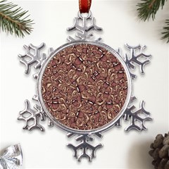 Human Spider Mutant Creatures Motif Random Pattern Metal Large Snowflake Ornament by dflcprintsclothing