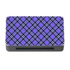 Blue Tartan Plaid 1 Diagonal Memory Card Reader With Cf by dressshop
