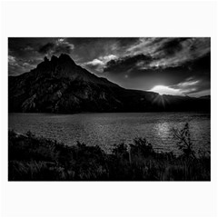 Nahuel Huapi Lake And Andes Range Mountains Landscape, Bariloche, Argentina Large Glasses Cloth by dflcprintsclothing