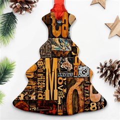 3d Letters Macro Wooden Letters Letters Textures Christmas Tree Ornament (two Sides) by Salmanaz77