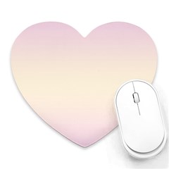 Pink Lace To Cream Yellow Bilinear Gradient Heart Mousepad
