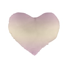 Pink Lace To Cream Yellow Bilinear Gradient Standard 16  Premium Flano Heart Shape Cushions by GradientsOmbre