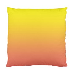 Electric Yellow To Coral Pink Linear Gradient Standard Cushion Case (two Sides)