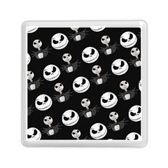 Jack Print, White, Before, Plain, Black, Simple, Christmas Memory Card Reader (square) by kyorashop23