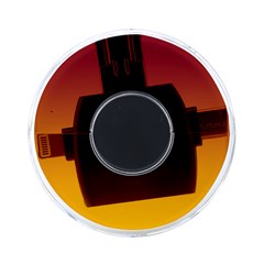 Burgundy Red To Amber Orange Linear Gradient On-the-go Memory Card Reader by GradientsOmbre