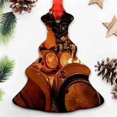 Candombe Drums Being Tempered, Montevideo, Uruguay Christmas Tree Ornament (two Sides) by dflcprintsclothing