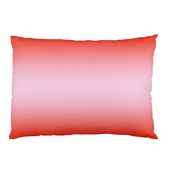 Scarlet Red To Pink Lace Bilinear Gradient Pillow Case (two Sides)